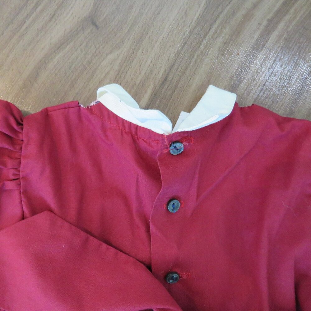 VINTAGE POLLY FLINDERS Smocked Floral Cottagecore Prairie Girl's Dress Church - Picture 11 of 13